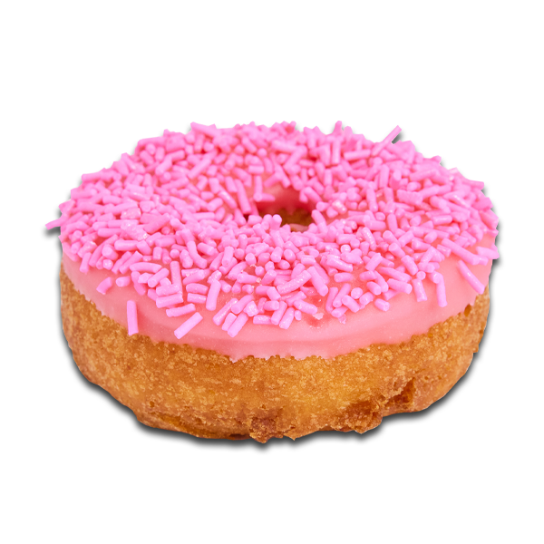 Pink Sprinkles Iced Cake Donut